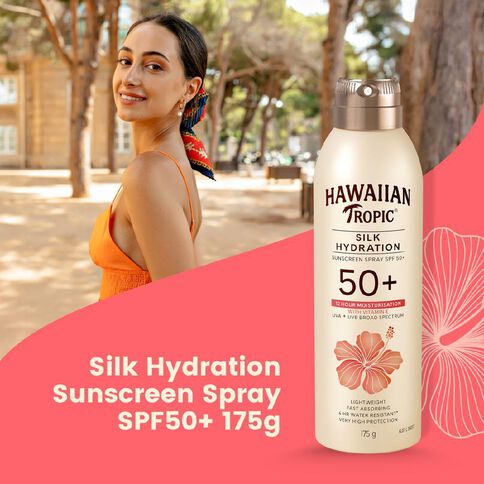Hawaiian Tropic Silk Hydration Sunscreen Spray SPF50+ 175g