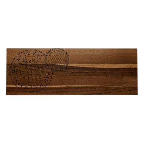 Living & Co Wooden Printed Board 70 x 25 x 1.5cm Natural