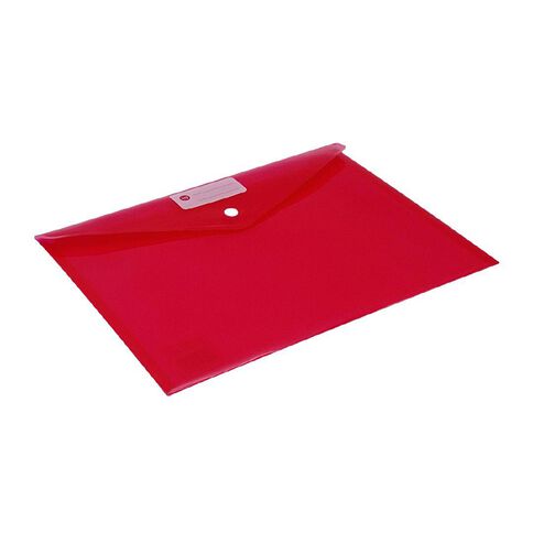 WS Document Envelope Single Dome Red A4