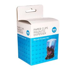 Impact Paperclip Dispenser Magnetic 30 Pack Blue Mid