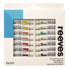Reeves Watercolour Paint Set Multicolour 18 Pack 12ml