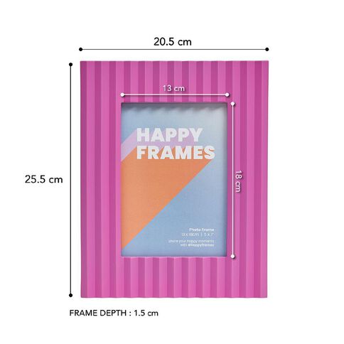 Happy Frames Large Vertical Ribbed 13x18 Pink