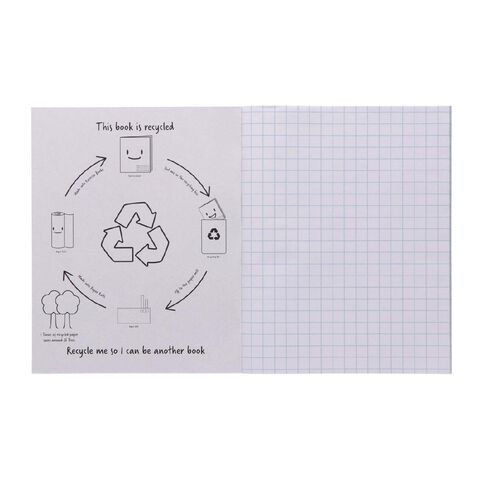 WS Exercise Book 1H4 10mm Quad 28 Leaf Blue Mid