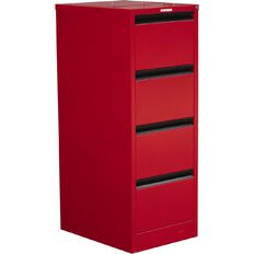 Precision Classic Filing Cabinet 4 Drawer Flame Red
