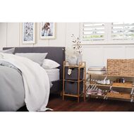 Living & Co Bamboo 2 Drawer Basket Shelf
