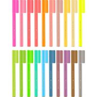 Faber-Castell Connector Felt Pens Pastel & Neon 20 Pack Multi-Coloured
