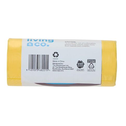Living & Co 50% Plant-Based Scented Kitchen Tidy Bag 27L 34 Pack
