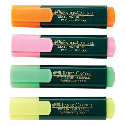 Faber-Castell Highlighters Multi-Coloured 4 Pack