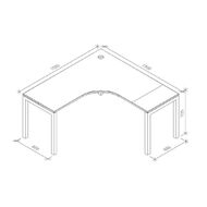 Zealand Quattro Workstation 1500 x 600 White