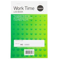 WS Work Time Log Book