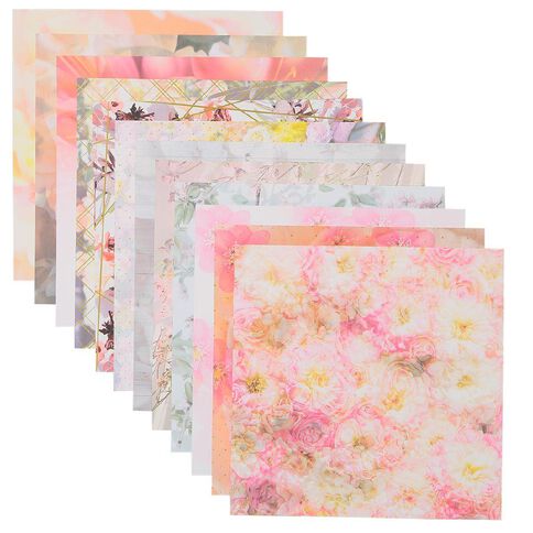 Uniti Sunshine Floral Paper Pad 12x12 inch 12 Sheets