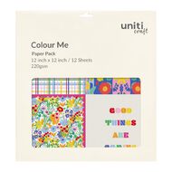 Uniti Colour Me Paper Pack 12 Sheets