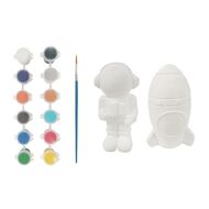 Kookie Paint Your Own Astronaut & Rocket 2 Pack