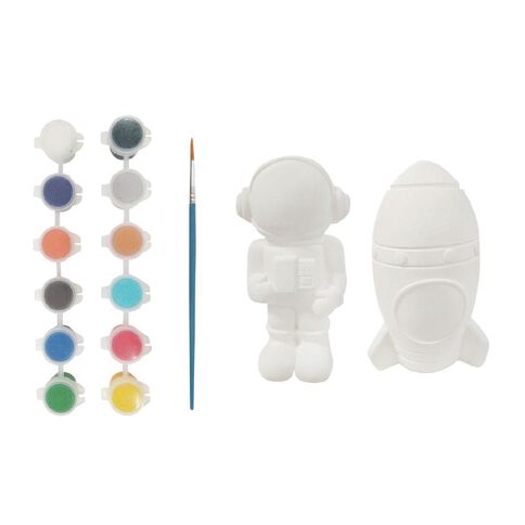 Kookie Paint Your Own Astronaut & Rocket 2 Pack