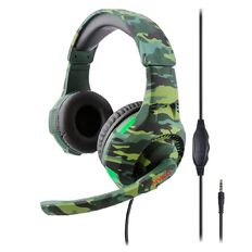 NYKO Deluxe Camo Headset Green