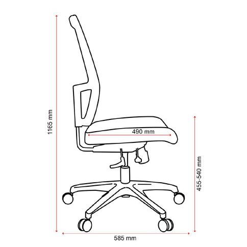 Buro Seating Mantra Chair Mesh Nylon Base Black