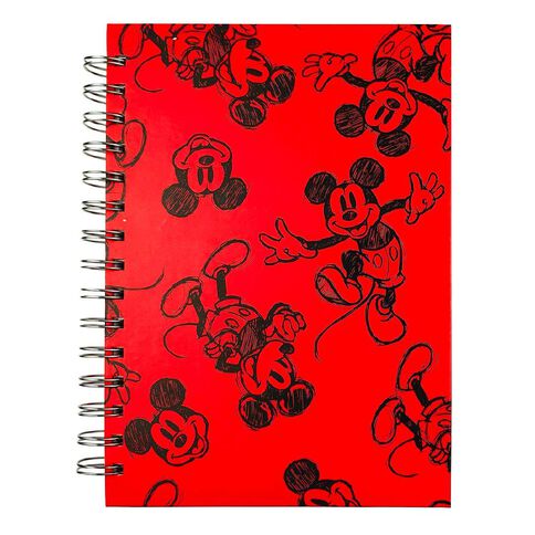 Disney 100 Mickey Notebook Spiral Red Mid A5