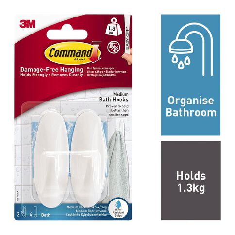 Command Shower Hook Medium