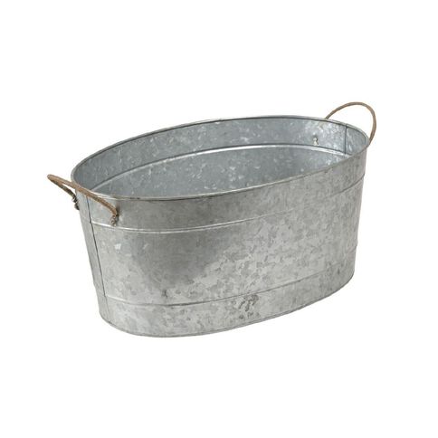 Living & Co Galvanised Drinks Bucket Silver Grey Living & Co Galvanised Drinks Bucket Silver Grey