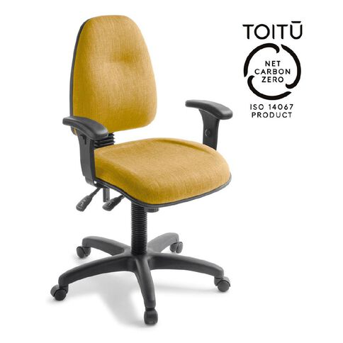 Eden Spectrum Deluxe 3 Highback Ergonomic Chair with Arms Marigold
