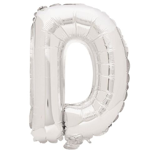 Artwrap Foil Balloon D Silver 35cm