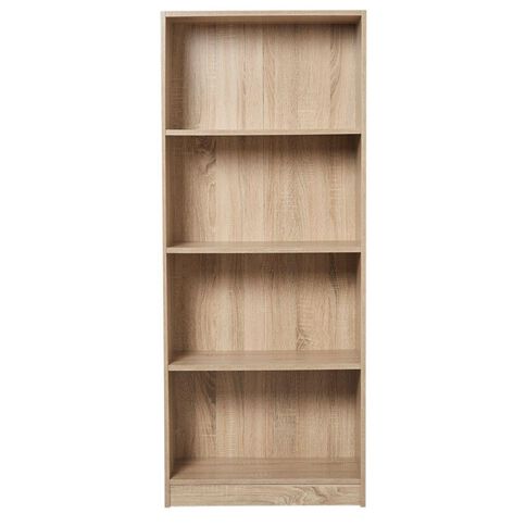 Living & Co Mason Bookcase 4 Tier Oak Look