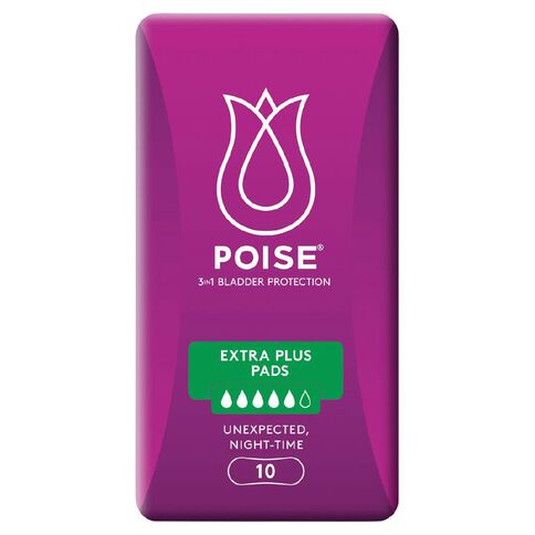 Poise Extra Plus Pads 10 Pack