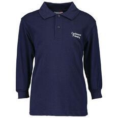 Schooltex Cashmere Primary School Long Sleeve Polo with Embroidery