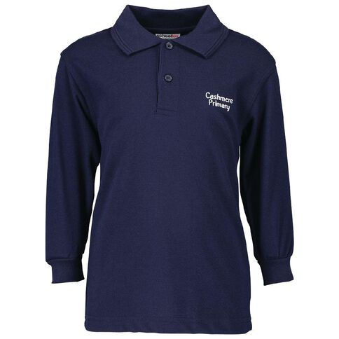 Schooltex Cashmere Primary School Long Sleeve Polo with Embroidery