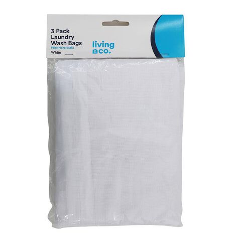 Living & Co Wash Bag 3 Pack White
