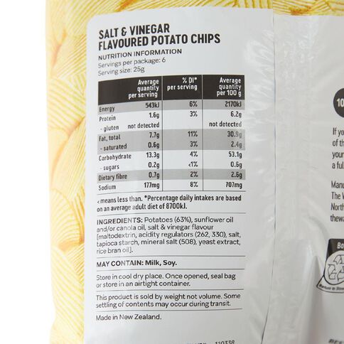 Market Kitchen Chips Salt & Vinegar 150g
