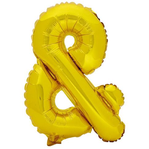 Artwrap Foil Balloon Ampersand Gold 35cm