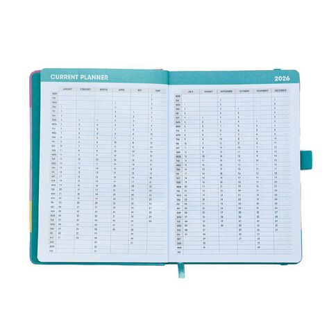 WS 2026 Weekly Planner Multi-Coloured