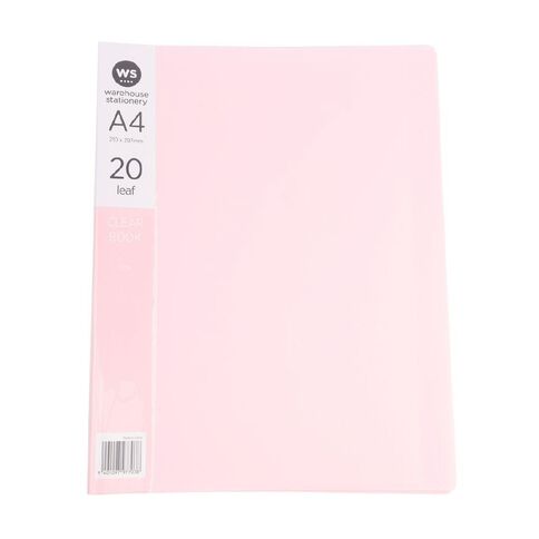 WS Colour Pop Clearbook 20 Page Pink