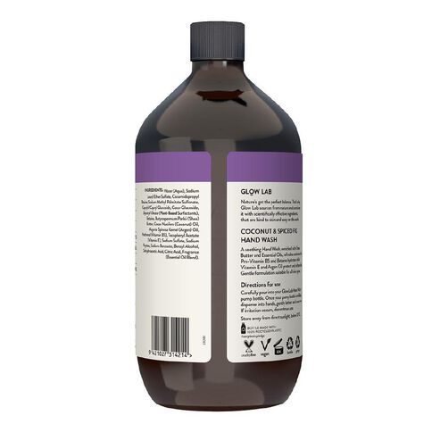 Glow Lab Refill Coconut and Spiced Fig Handwash 900ml