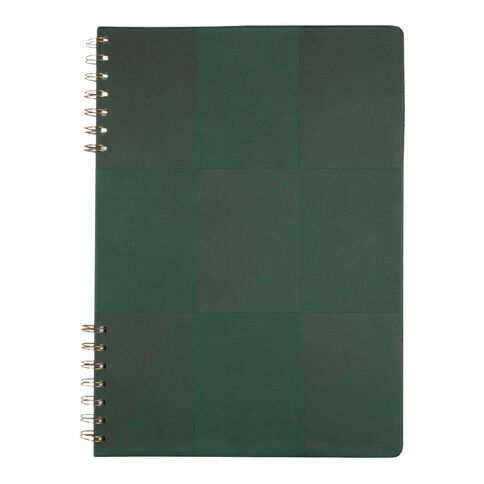 Uniti Stationery Check Green A4 Notebook