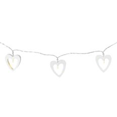 Party Inc Battery Operated Wooden Heart Lights Warm White 10LED