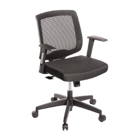 Media Lite Mesh Back Chair with Arms Black
