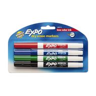 Expo Whiteboard Marker Fine Tip Assortment Multi-Coloured 4 Pack