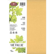 Direct Paper Metallic Paper 120gsm Gold A4 10 Pack