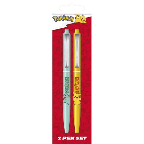 Impact Merch Pokemon 2 Pen Set Bulbasaur and Pikachu