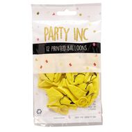 Party Inc Balloons Printed Smiley Face 25cm 12 Pack