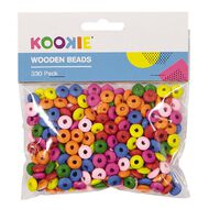Kookie Wooden Beads Multi-Coloured 330 Pack