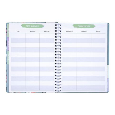 WS Teachers Planner Undated Floral Navy