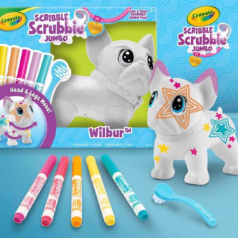 Crayola Scribble Scrubbie Poseable Jumbo Pet - Wilbur