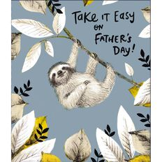 John Sands Father's Day Card General Wish Conv Sloth Illustration