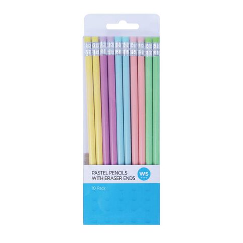 WS Pencils Pastel Coloured Barrel 10 Pack