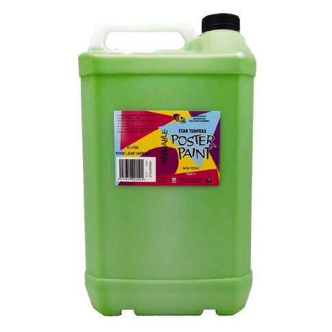 Fivestar Tempera Poster Paint Vivid Leaf Green 5 Litre