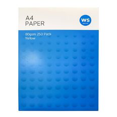 WS Paper 80gsm 250 Pack Yellow