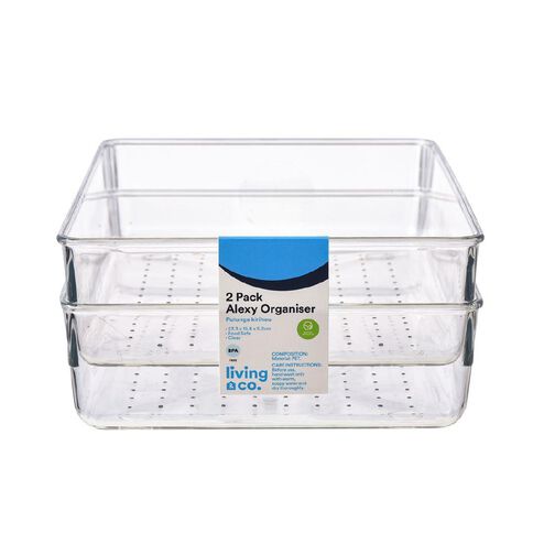 Living & Co Alexy Organiser 23.3cm x 15.8cm x 5.2cm 2 Pack